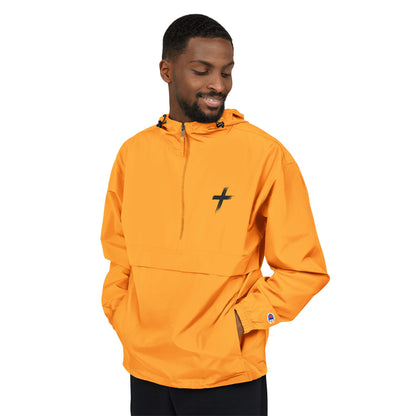 Packable Anorak Jacket — Lightweight Hooded Windbreaker with Cross Logo