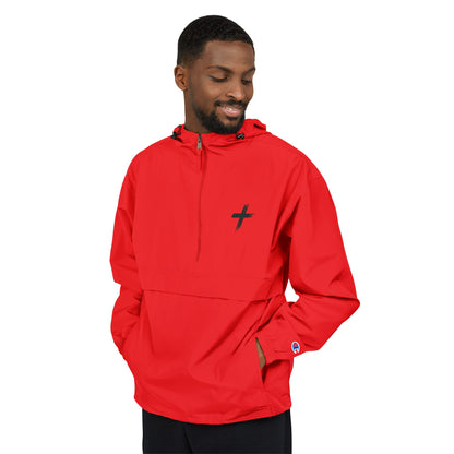 Packable Anorak Jacket — Lightweight Hooded Windbreaker with Cross Logo