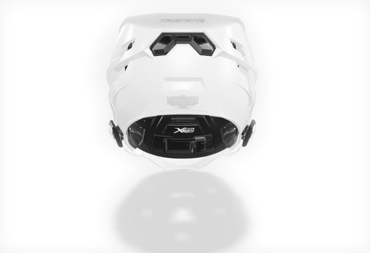 XRS PRO Helmet - White Mask: the Ultimate Protection-First Helmet for Lacrosse Players, White/White