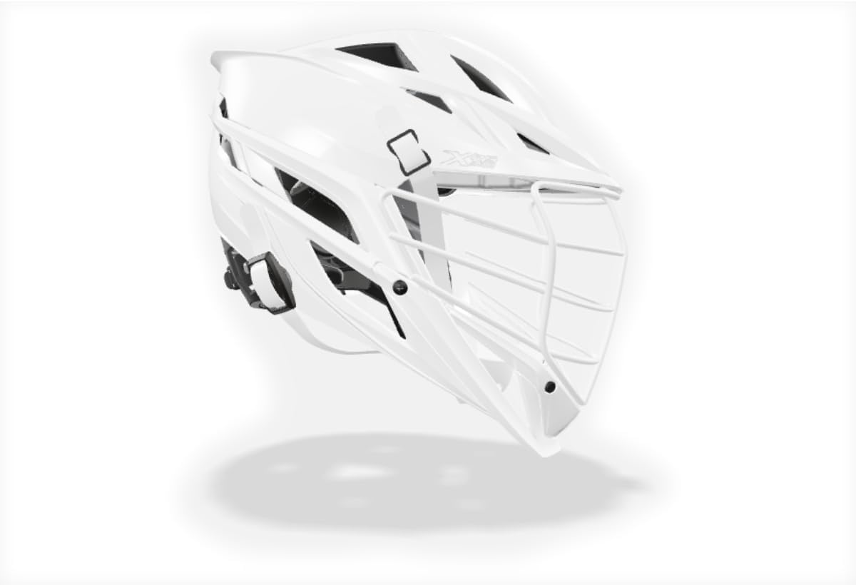 XRS PRO Helmet - White Mask: the Ultimate Protection-First Helmet for Lacrosse Players, White/White