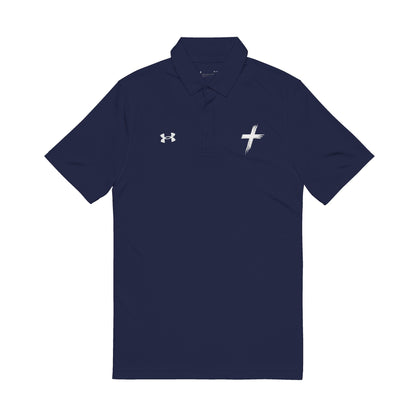 Embroidered Cross Men's Polo — Athletic Faith Shirt