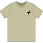 Cross Brush Stroke Chest Logo T-Shirt — Minimal Christian Faith Tee