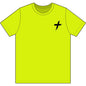 Cross Brush Stroke Chest Logo T-Shirt — Minimal Christian Faith Tee