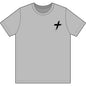 Cross Brush Stroke Chest Logo T-Shirt — Minimal Christian Faith Tee