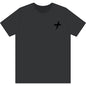 Cross Brush Stroke Chest Logo T-Shirt — Minimal Christian Faith Tee