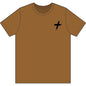 Cross Brush Stroke Chest Logo T-Shirt — Minimal Christian Faith Tee