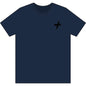 Cross Brush Stroke Chest Logo T-Shirt — Minimal Christian Faith Tee