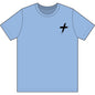 Cross Brush Stroke Chest Logo T-Shirt — Minimal Christian Faith Tee