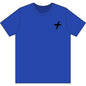 Cross Brush Stroke Chest Logo T-Shirt — Minimal Christian Faith Tee