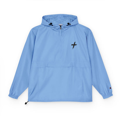 Packable Anorak Jacket — Lightweight Hooded Windbreaker with Cross Logo
