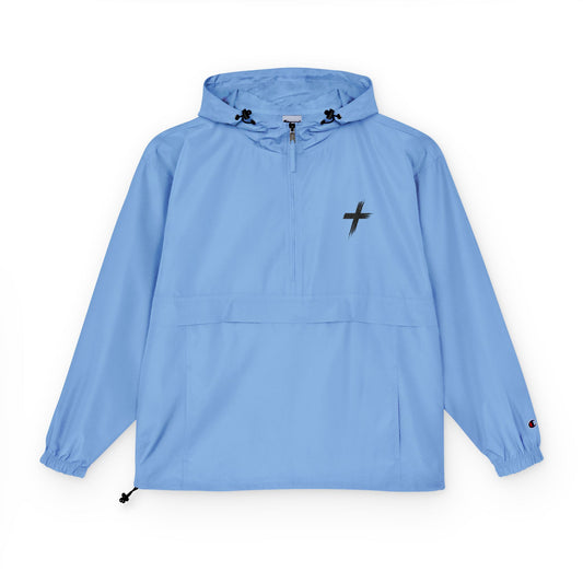 Lightweight Hooded Windbreaker with Cross Logo