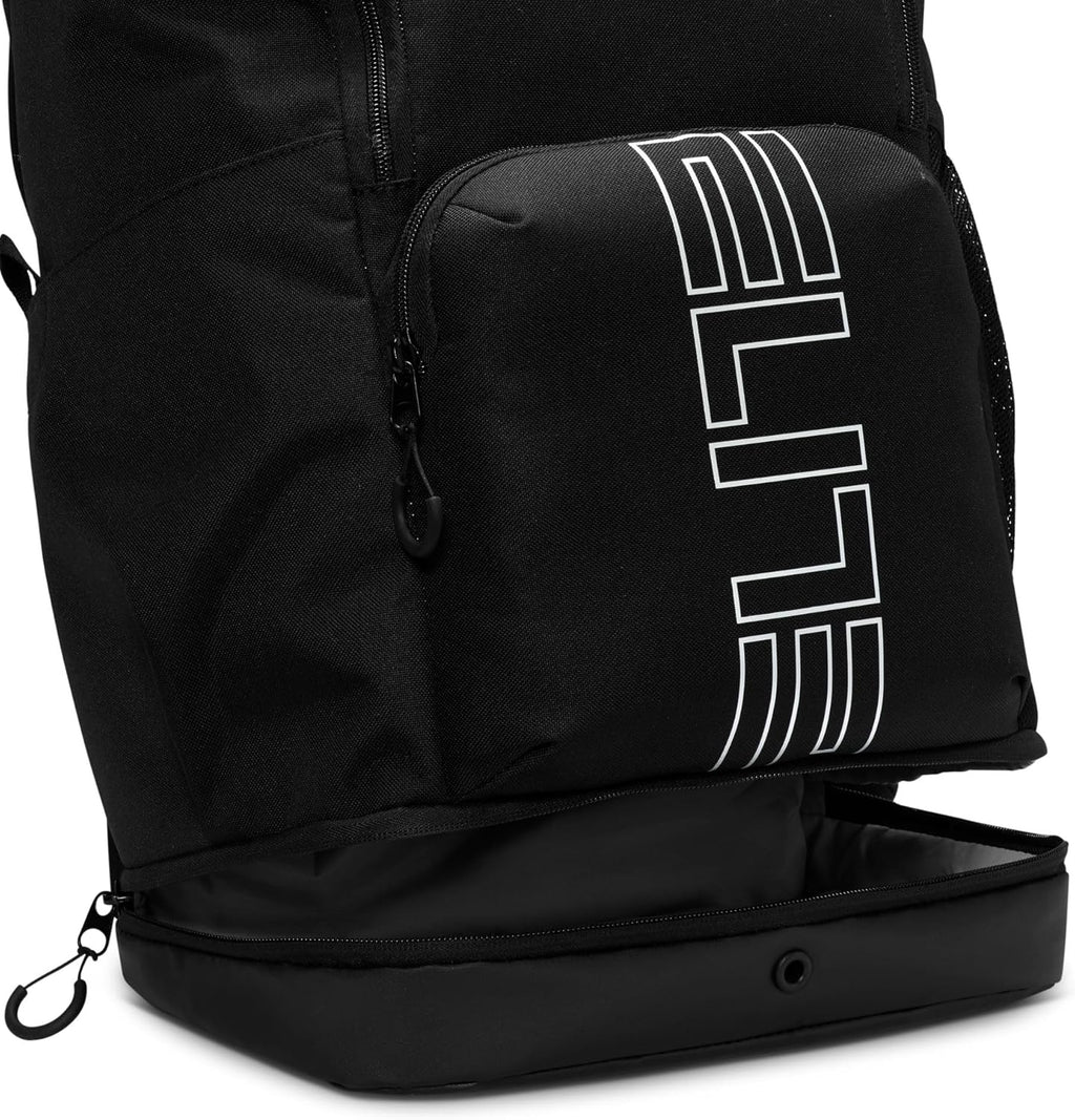 , Unisex, Varsity Elite Backpack (32L), Black/Black/Metallic Silver, One Size