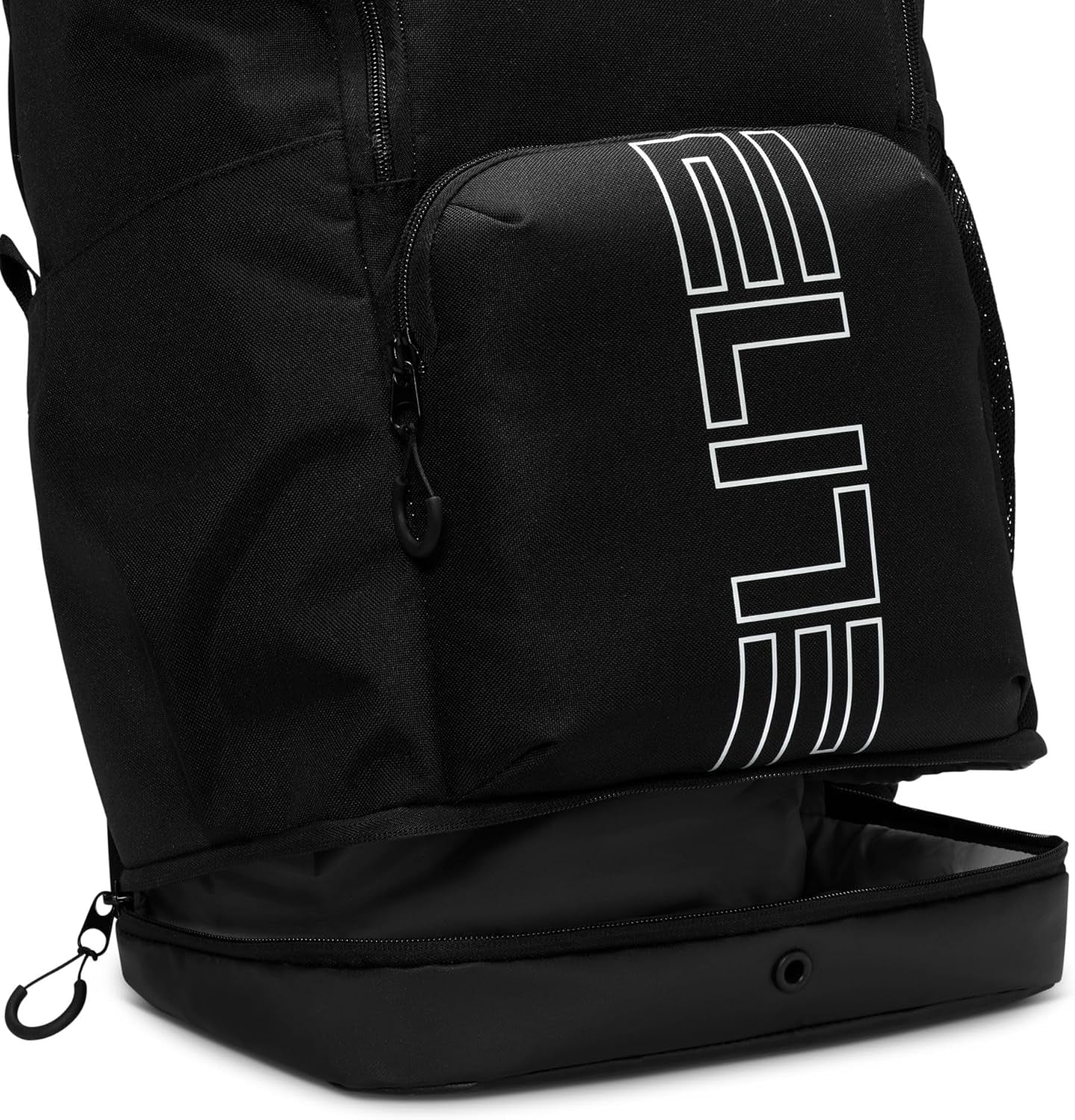 , Unisex, Varsity Elite Backpack (32L), Black/Black/Metallic Silver, One Size