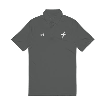 Embroidered Cross Men's Polo — Athletic Faith Shirt