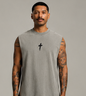 Men's Tank Top — Minimal Paintbrush Cross Graphic