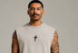 Men's Tank Top — Minimal Paintbrush Cross Graphic
