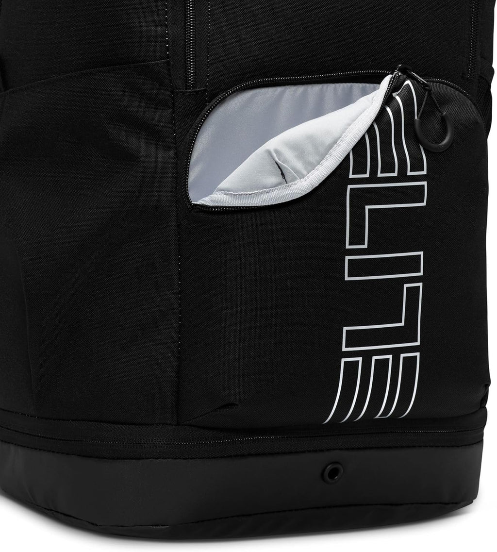 , Unisex, Varsity Elite Backpack (32L), Black/Black/Metallic Silver, One Size