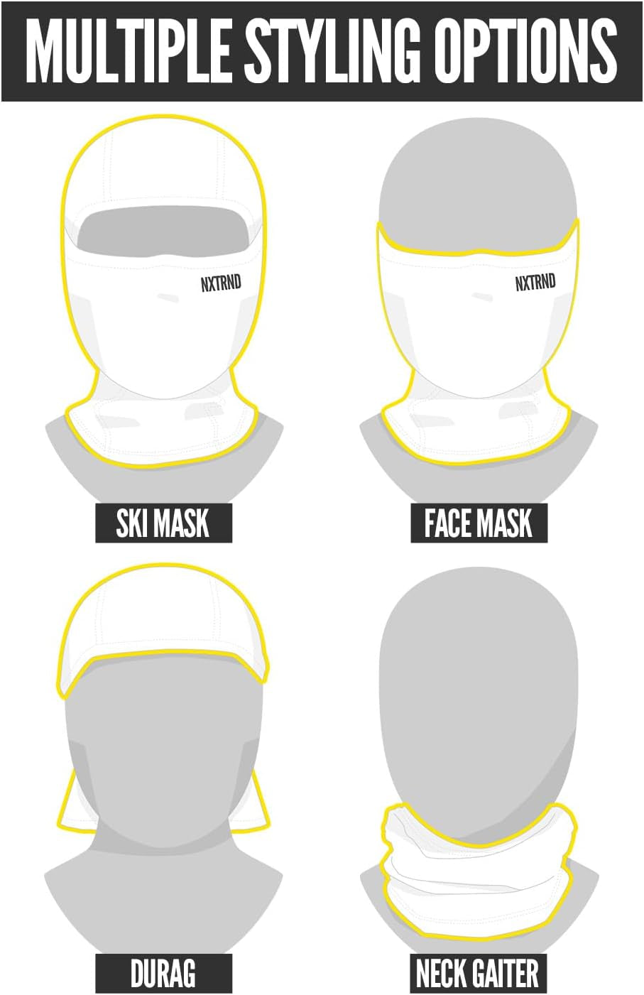 Nxtrnd Breathable Ski Mask, Lightweight Balaclava, Moisture-Wicking Shiesty