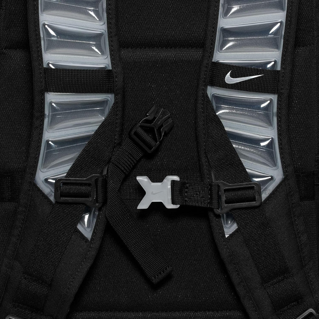 , Unisex, Varsity Elite Backpack (32L), Black/Black/Metallic Silver, One Size